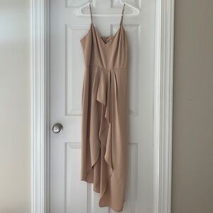 Gianni Bini size 8 tan spaghetti Strap dress